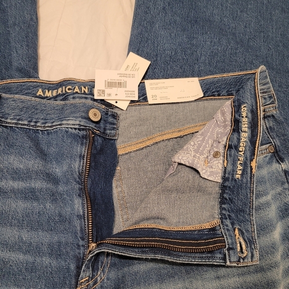 NWT American Eagle Low-Rise baggy flare jeans size 20 regular - Picture 15 of 16